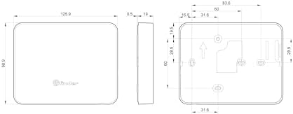 Finder BLISS T Termostato Digitale Tipo 1T.91 a Batterie 2 Temperature Giorno/Notte Design Bianco