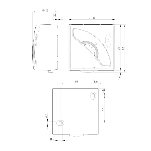 Finder Termostato da Parete 1T.01.2 Bianco con ESTATE/INVERNO +7/+30°C