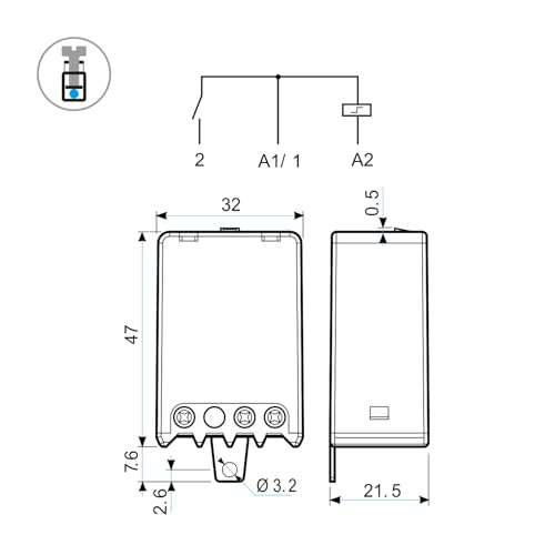 Finder Relè Elettromeccanico ad Impulsi Tipo 27.21 Passo-Passo con Morsetti a Bussola 1 NO