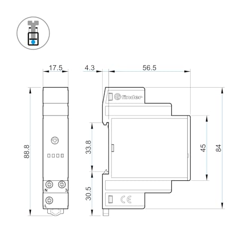 Finder Temporizzatore Luce Scale Tipo 1|91 16A Monofunzione - Configurazione Pulsanti per Impianti 3/4 Fili